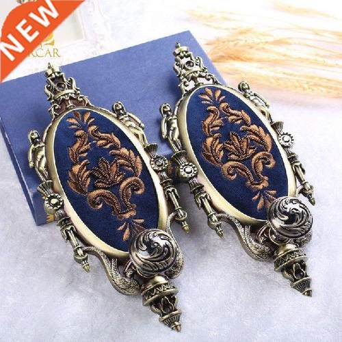 2pcs Curtain Tieback Hook Classic Bead Embroidery Wall