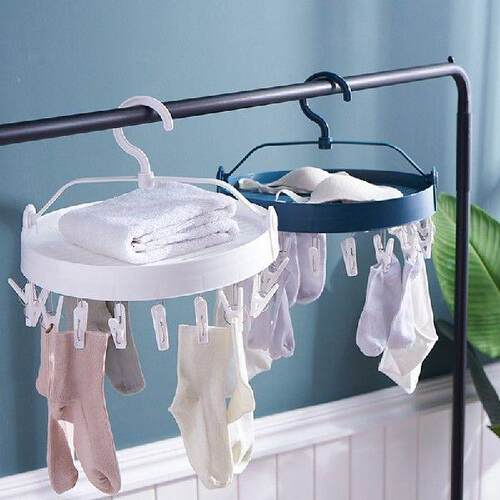 Foldable Clip Hangers with 18 Drying Clips Underwear Hanger