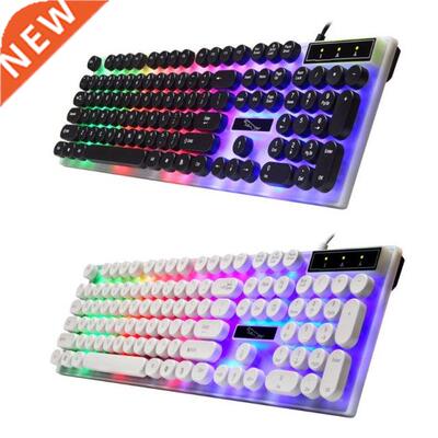 Keyboard with Round Keycaps for PC/Laptop Backlit Keyboard f