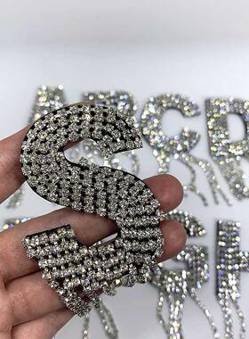 Iron on Clothes A-Z 26pc Rhinestones Letters Patches for Clo