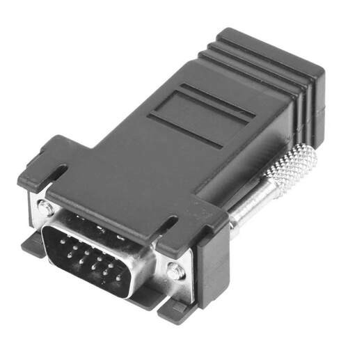 2 x VGA Extender Male To LAN CAT5 CAT5e CAT6 RJ45 Cable Fema