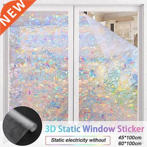 3D Rainbow Effect Window Films Privacy Decorative Film Anti-