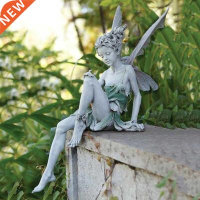 Flower Fairy Sculpture Garden Landscaping Yard Ornament