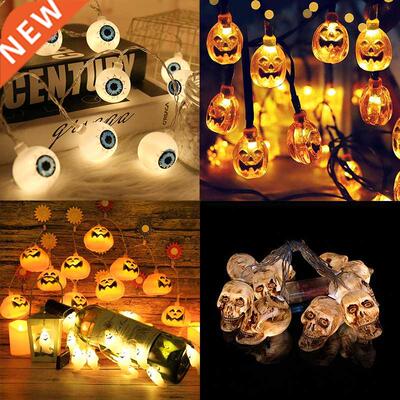 1.5m 10Led Halloween Pumpkn Ghost Skeletons Bat Spder Led