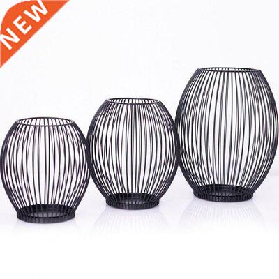 Metal Iron Candle Holder Stand Cage Candlestick Hanging