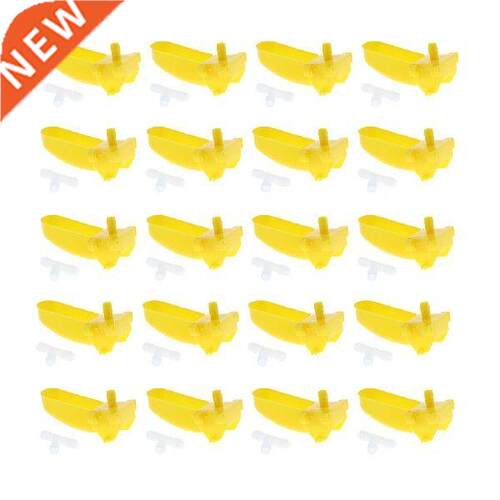20 Pcs Automatic Bird Quail Feeder Dispenser Water Feeding