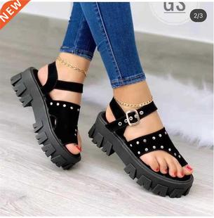 Woman Sandals Shoes Slippers Summer Style Wedges Pumps High