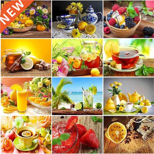 5D Diamond Painting Lemon Diamond Embroidery Fruits Cros