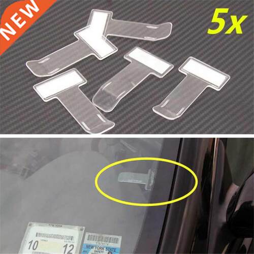 5pcs Car Parking Ticket Perit Holder Tickets folder Tie n