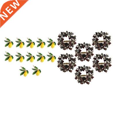 18 Pcs Christmas Wreath Napkin Rings Metal Napkin Buckle