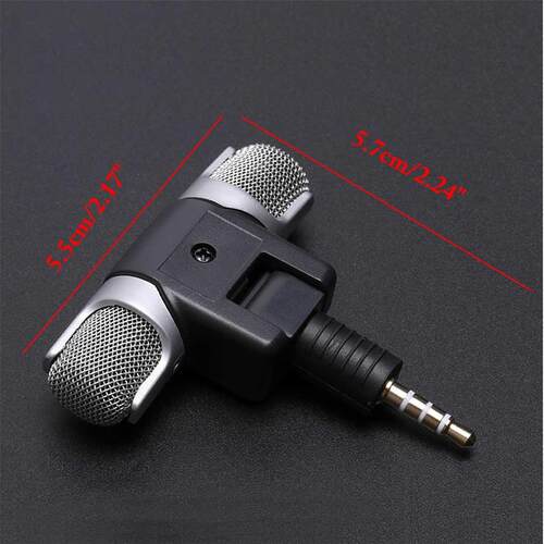 Mini 3.5mm Jack Microphone Stereo Mic For Recording Mobile P