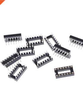 10PCS 14Pin DIP SIP Round IC Adaptor Sockets Solder Type Pla