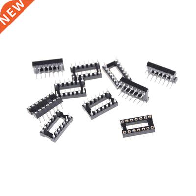 10PCS 14Pin DIP SIP Round IC Adaptor Sockets Solder Type Pla