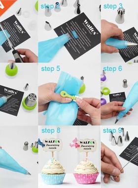 WALFOS 0pcs Cake Decorating tips set Stainless Steel Icing