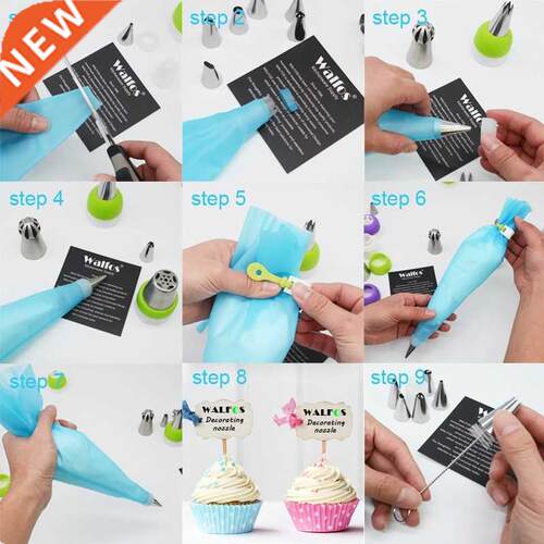WALFOS 0pcs Cake Decorating tips set Stainless Steel Icing