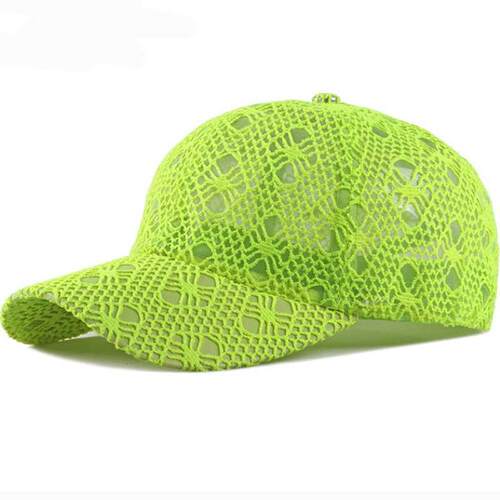 HT2534 Breathable Summer Caps for Women Dad Hats Solid Lace
