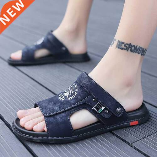 Big Size 47 Men Genuine Lether Sndls Summer Clssic Men S