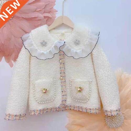 Spring Autumn Jackets For Girls Fashion Baby Woolen Fleece C