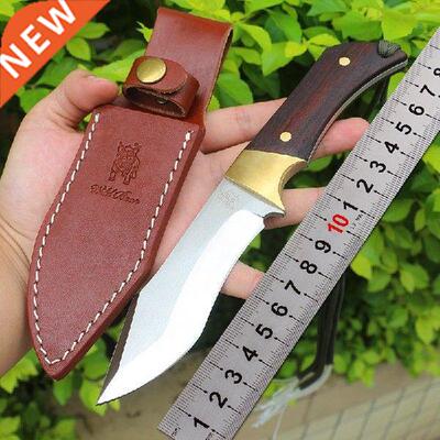 High hardness D2 ebony camping survival knife with holster