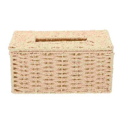 Tissue Box Holder Cover Woven Napkin Farmhouse Container