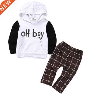 Citgeett 2pcs Toddler Kids Baby Boy Clothes Set OH Boy Hoodi