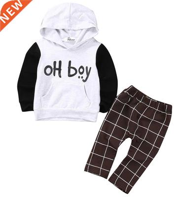 Citgeett 2pcs Toddler Kids Baby Boy Clothes Set OH Boy Hoodi