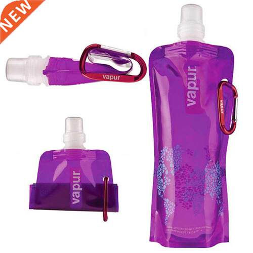 Portable folding Water Bottle with button outdoor sports equ