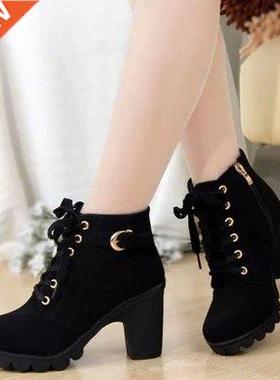 2021 women winter ladies high heels shoes Martin boots 41 40