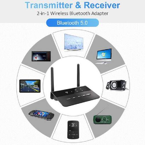 2 In1 80M Range Bluetooth 5.0 Receiver Transmitter CSR Aptx