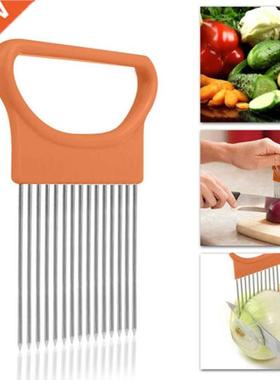 Kitchen Gadgets Onion Slicer Tomato Vegetables Safe Fork veg