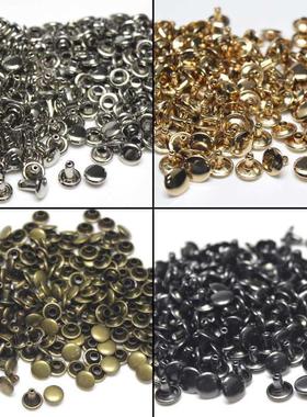 100sets 6/8mm Metal Double Cap Rivets Studs Round Rivet for