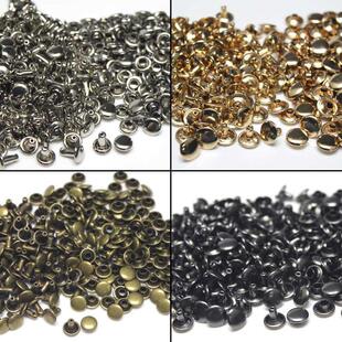 100sets 6/8mm Metal Double Cap Rivets Studs Round Rivet for