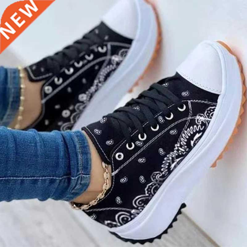 New Women's Vulcanize Shoes Fashion Platform High Shoes Cas