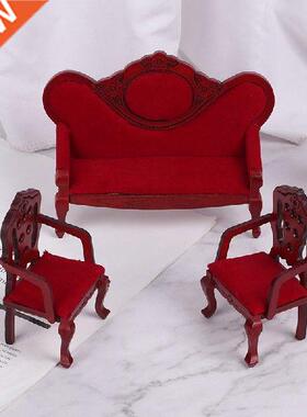 Dollhouse Furniture Mini Sofa Set Miniature Living Room