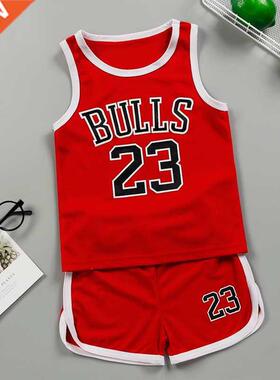 Summer Boys Girl Sports Clothes Suit Basketball New Children