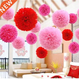 5pcs 20/30cm Tissue Paper Pompoms Flower Garland Wedding Dec