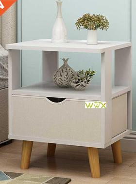 European style bedside table mini bedroom wooden storage