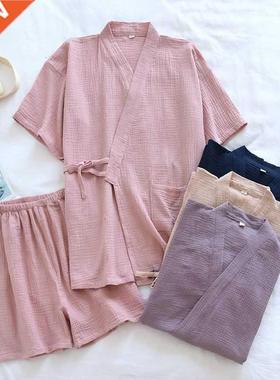 Summer New Style Japanese Kmono Pajamas Sut Couple Thn Co