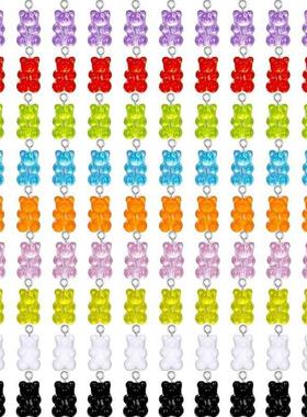 50Pcs Crystal Candy Bear Pendant Charms for Necklace Bracele