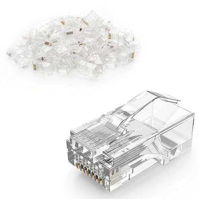 CAT6 RJ45 Connector 100 Pack,Cat6 RJ45 Ends 8P8C UTP Network