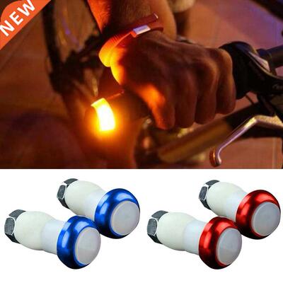 1 Pair Safety Cycling Bike Turn Signal Handle Bar End Plug L