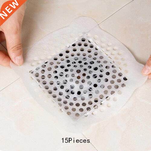 15pcs Kitchen Tools Bathroom Hair Filter Toilet Non-woven Pr