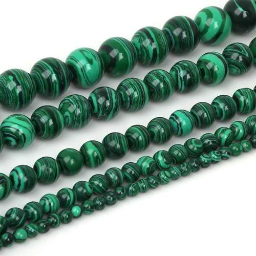 High Quality 4/6/8/10/12mm synthesis Malachite Round Loose B