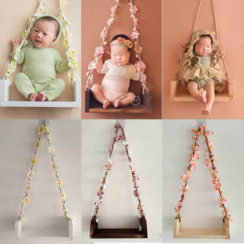 100 Days Newborn Baby Photography Swing Chair Kids Full Mont