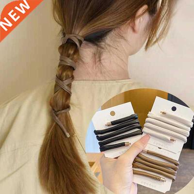Personality PU Leather Hair Ties Women Hair Rope Braiding ta