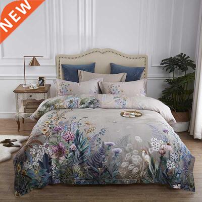100% Egyptian Cotton US size Bedding Queen King size 4Pcs Bi