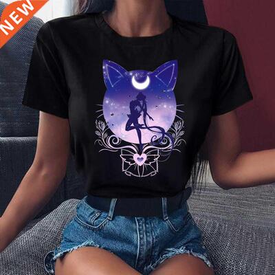 FIXSYS Harajuku Ullzang Tshirt 90s Funny Black T Shirt Aesth