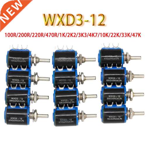1pcs WXD3-12 Precision Multi-turn Wirewound Potentiometer 10