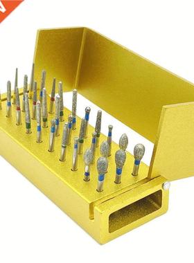 30pcs Dental Damond Burs Drll Dsnfecton Block Hgh Spee