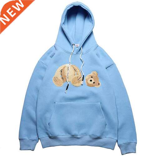 2021 Men Hip Hop Sweatshirt Hoodie Bear Embroidery Setwear H